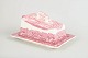 Mason’s, cheese dome with plate.Faience cheese dome by Mason’s, decorated in red transferware ...
