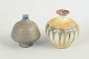 Wallåkra, miniature vases.Set of two small wheel-thrown stoneware vases with characteristic ...
