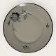 Black rose, with platinum rim, KPM, Lyngby, Lunch plate, 21cm in diameter *Good condition*