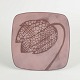 Ann Pentik for Pentik Studio, unique dish.Square stoneware dish with a subdued pink glaze and ...