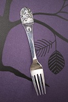 item no: Klodshans gaffel sølv