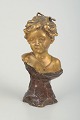 René de Saint-Marceaux, Polette sculpture.Figurative bust in solid bronze depicting a young ...
