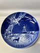 Christmas plate Desiree Denmark 1991WindmillOld Copenhagen blueHans Christian ...