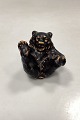 Royal Copenhagen Stoneware Figurine Bear cub on the back No. 247. Designed by Knud Kyhn. ...