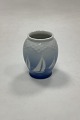 Bing and Grondahl Small Vase with Ship Motif No. 671Measures 7 cm / 2.76 inch