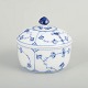 Royal Copenhagen Blue Fluted plain, lidded bowl.Lidded sugar bowl in hand-painted porcelain ...