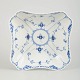 Royal Copenhagen Blue Fluted Half Lace, square dish.
