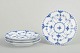 Royal Copenhagen Blue Fluted Full Lace, set of four cake plates.Set of four hand-painted ...