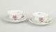 Herend, set of two teacups with saucers.Set consisting of two hand-painted teacups with ...