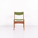 Erik Buch dining chair from the 1960s in teak and green fabric. Classic Danish design.— ...