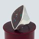 Silver opal jewellery.Allan Børge Larsen; A big silver ring set with an opal.Ring size: ...