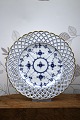 Antique Blue Fluted plate with openwork edge and gold rim.Dia.: 23cm. Decoration number: ...