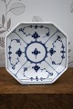8-sided saucer in Fluted Blue Plain from Royal Copenhagen. Decoration number: 1/230. ...