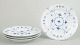 Royal Copenhagen Blue Fluted Plain, set of four dinner plates.Set of four hand-painted ...