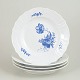 Royal Copenhagen Blue Flower Curved, set of four dinner plates.Set of four hand-painted ...