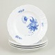 Royal Copenhagen Blue Flower Curved, set of four dinner plates.Set of four hand-painted ...