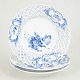 Royal Copenhagen Blue Flower, set of three lunch plates.Set of three hand-painted porcelain ...