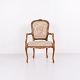 Neo-Rococo Armchair with Curved Legs and Patterned ...