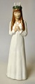 Royal Copenhagen Lucia bride with crown, No. 5273, Denmark. Painted porcelain. Stamped. H: 22 cm.