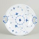 Bing & Grøndahl Blue Fluted dish with handles.Round dish with two pierced handles in ...