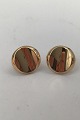 Hans Hansen 14K Gold Earrings (Clips) No. 403 Measures Diam 2 cm (0.78 inch) Combined Weight 11 ...