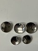 Sterling silver buttons (5pcs) Silversmith: W.&S. Sørensen.