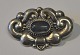 Danish silversmith (20th century): Jugend brooch. Stamped. Unknown master. With stone. 5 x 3.2 cm.