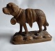 St. Bernard dog hand carved linden wood