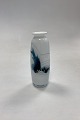 Holmegaard Atlantis Vase. White with blue decoration. Designed by Michael Bang. Measures 15 cm ...