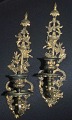 Pair of French bronze wall sconces, 19th century. Stamp: 14. Height: 34 cm.