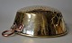 Brass colander, 19th century. Denmark. With copper handles. Diameter: 24.5 cm.