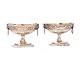 Pair of early 19th century Danish Empire silver salt-cellars by Nicolai Christensen, Copenhagen ...