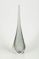 Murano, vase.Slender art glass vase in clear glass with elegant drop-shaped silhouette and ...