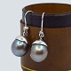 Pearl earrings in 14k white gold with Tahiti pearl and ...