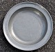 Large pewter dish, 19th century.