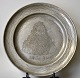 Pewter plate with Albrecht Dürer, 19th century Germany.