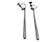 Bent Knudsen sterling silver, long and modern ear screws/ earrings from around ...