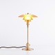 Poul Henningsen Table Lamp Model PH 2/1 Limited Edition in Brass with Amber Shades, Louis Poulsen