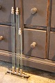 Old French wall-mounted towel holder in chrome and glass rods with a fine patina. H: 20cm. L: ...