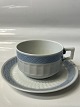 Blue Fan, extra large morning cup  chocolate cup with accompanying saucer.