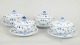 Royal Copenhagen, Blue Fluted Plain set of four bouillon ...