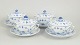 Royal Copenhagen, Blue Fluted Plain set of four bouillon ...