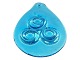 HolmegaardLight blue drop shaped suncatcher