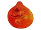 HolmegaardOrange red drop shaped suncatcher