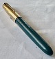 Green Parker 51 fountain pen with rolled gold metal cap