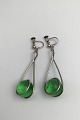 Bent Knudsen Sterling Silver Earrings (Screws) Green Glass SpheresMeasures L 5 cm (1.96 inch) ...