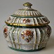 Dahl Jensen lidded jar in craquelle, 241/704, 20th century. Copenhagen, Denmark. Hand-painted ...