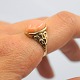 A coral ring in 14k gold