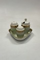 Royal Copenhagen Dagmar Plat-de-ménage SetMustard Jar, No. 9759Salt Shaker, No. 9758Pepper ...