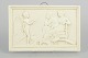 Bing & Grøndahl biscuit relief after Thorvaldsen, wall relief.Rectangular wall relief in white ...
